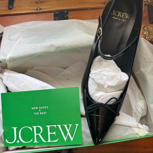 J. Crew Patent Leather Cap Toe Mary Jane Pumps - Made in Italy - Picture 6 of 10
